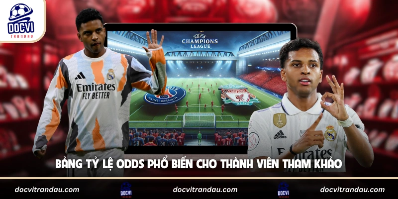Kèo Tỷ Số Chính Xác - Tips Soi Kèo Chuẩn Từ Chuyên Gia 4 Bảng tỷ lệ odds phổ biến cho thành viên tham khảo